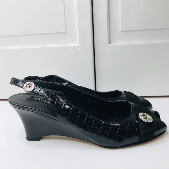 BRIGHTON Black Nigel Heels Size 9 - Picture 2 of 6